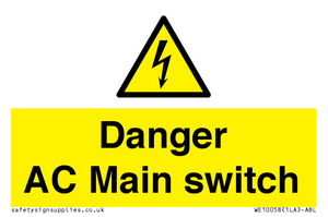 Danger AC Main switch 